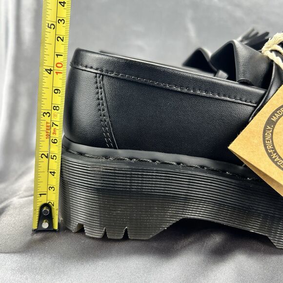 Dr. Martens V Adrian Quad Mono Shoes Black Platform W 7 / M 6 EU 38 Vegan 90s - Picture 4 of 16